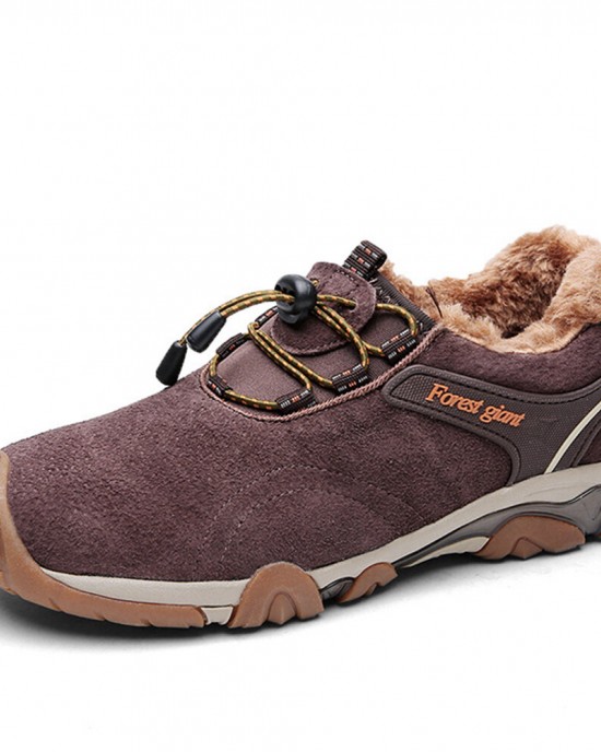 Men Thicken Warm Plush Lining Autumn Winter Outdoor Hiking Shoes