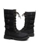 Men Classic Black Biker Boots Metal Buckle Motorcycle Boots