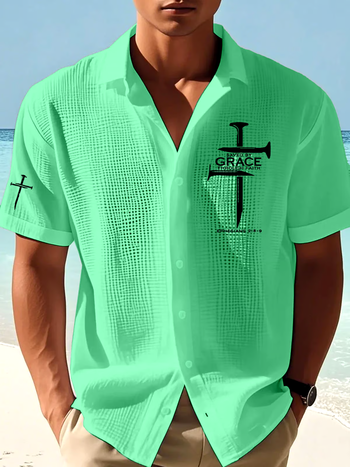 Men's Faith Print Waffle Shirt