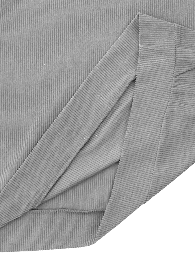 Men's Corduroy Round Neck Long Sleeve Casual Sweatshirt