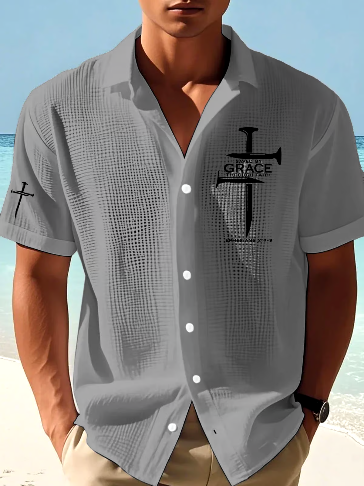 Men's Faith Print Waffle Shirt