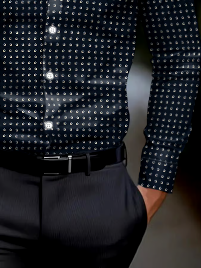 Men's Business Style Simple Shirt
