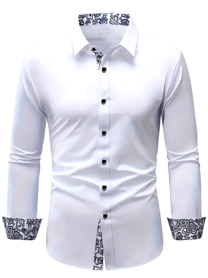 Men's Geometric Business Casual Shirt