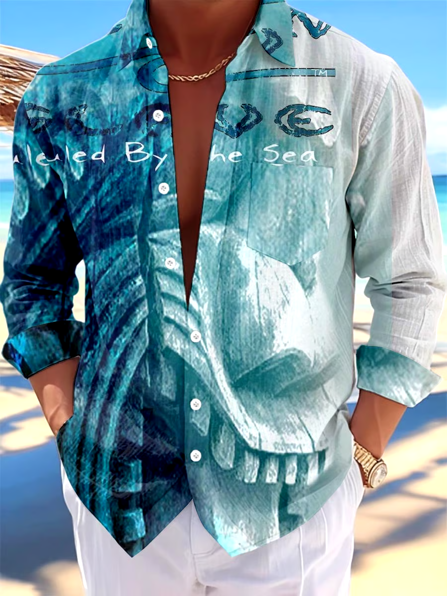 Men's Hawaiian Long Sleeve Shirt