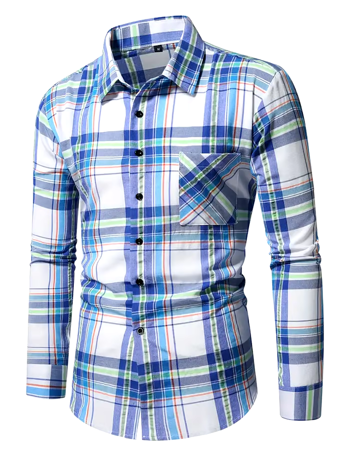 Men's Plaid Business Casual Shirt