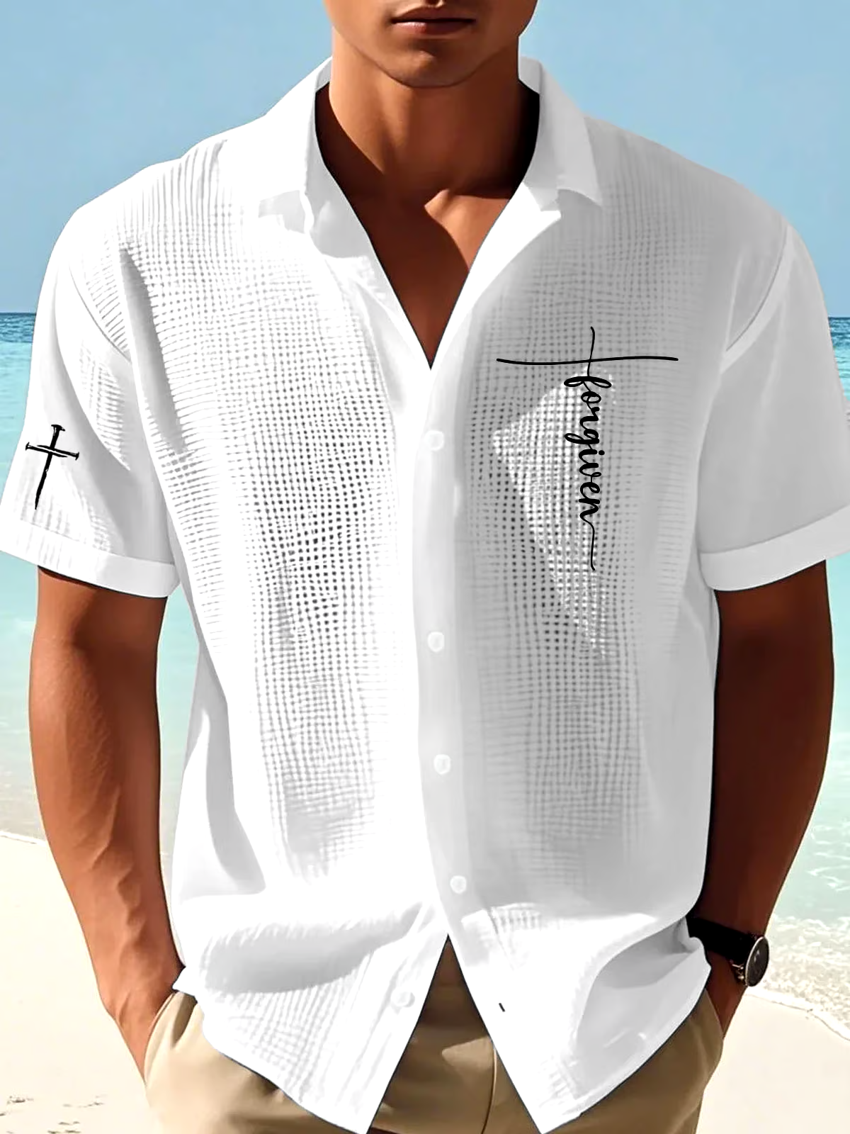 Men's Faith Print Waffle Shirt