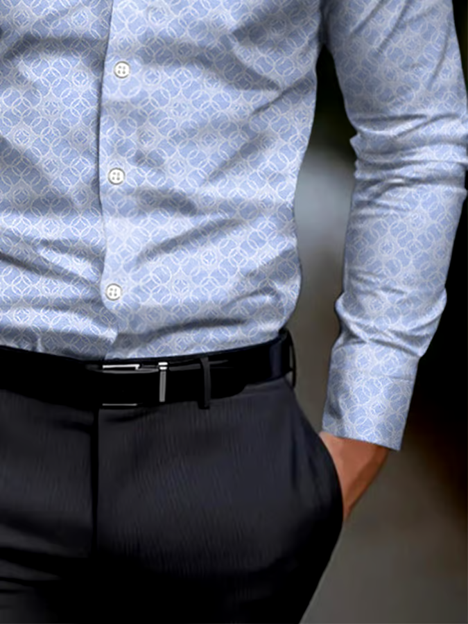 Men's Business Style Simple Shirt