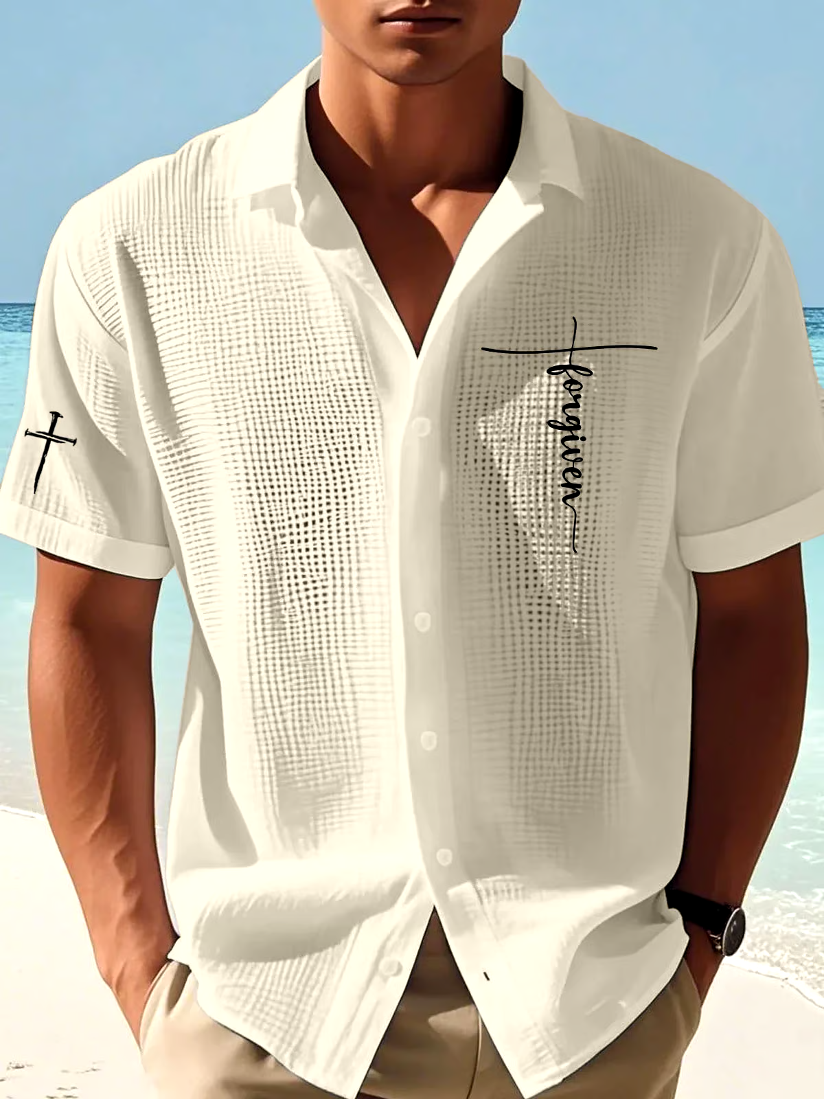 Men's Faith Print Waffle Shirt