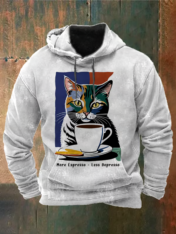 Men's Vintage Dark Food Print Hoodie