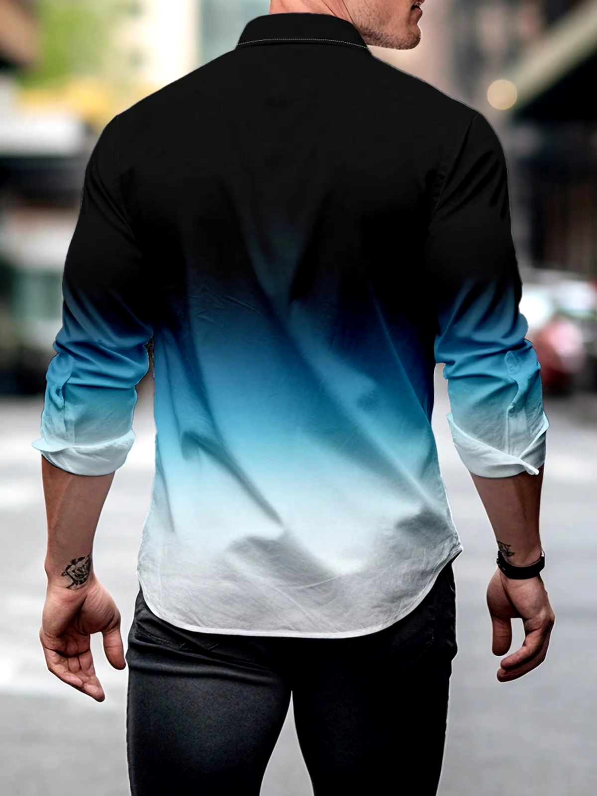 Men's Business Casual Long Sleeve Shirt