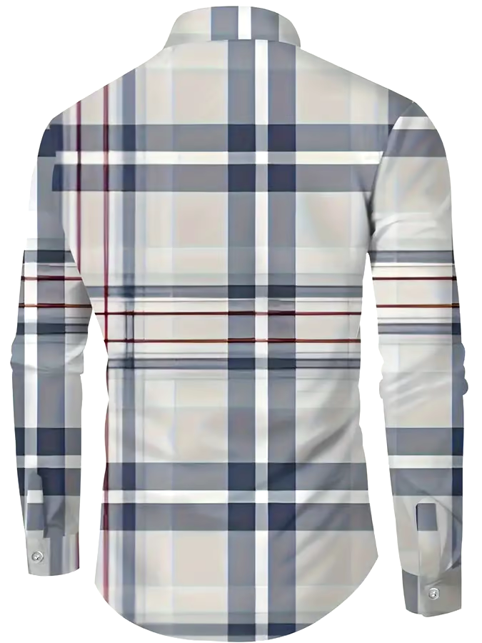 Men's Plaid Business Casual Shirt