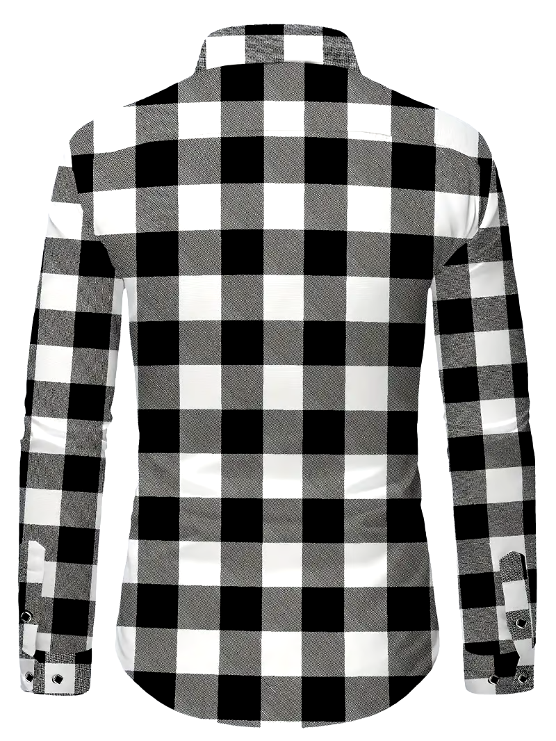 Men's Business Casual Striped Long Sleeve Shirt