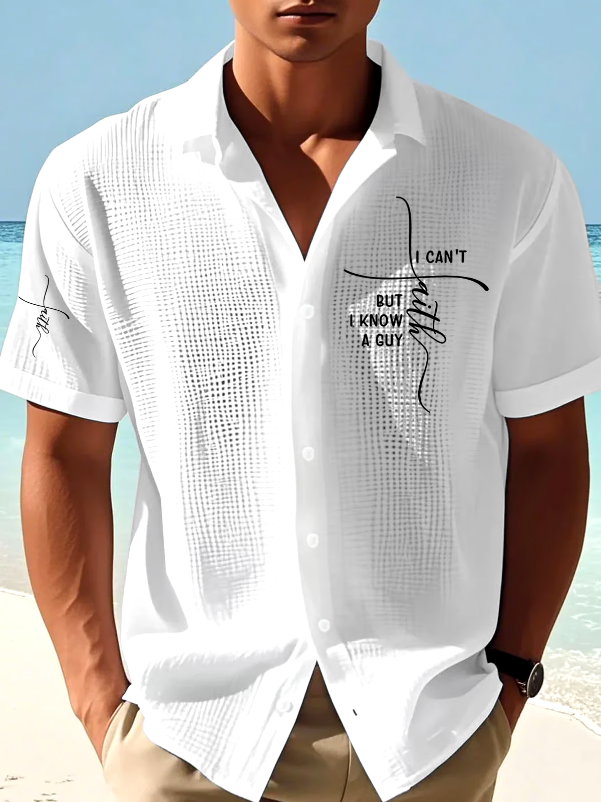 Men's Faith Print Waffle Shirt