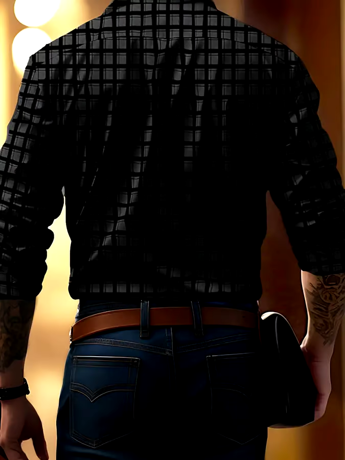 Men's Plaid Business Casual Shirt