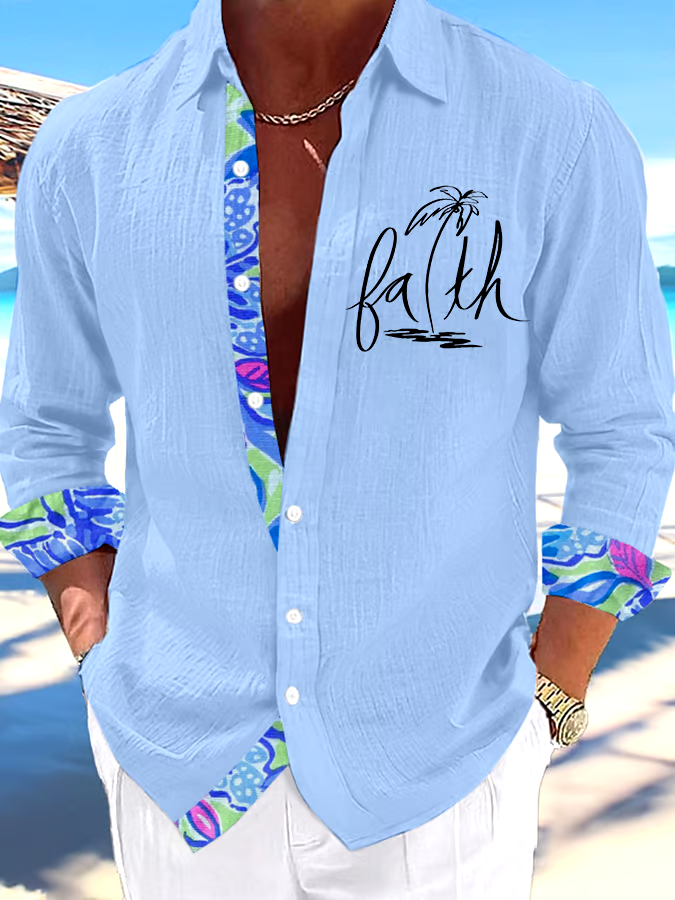Men's Faith Printed Long Sleeve Shirt
