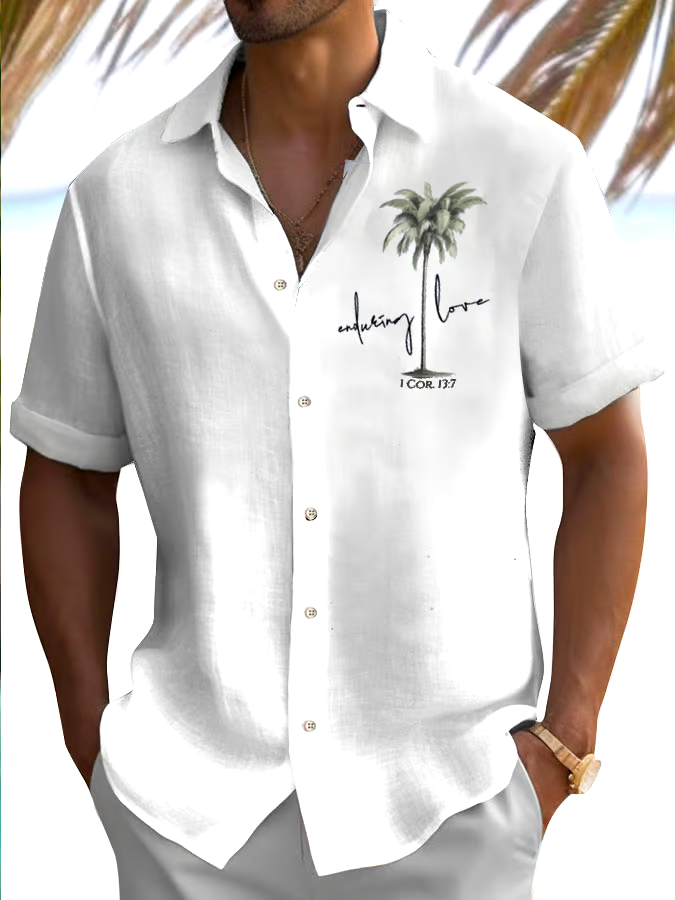 Men's Faith Print Shirt (No Pockets)