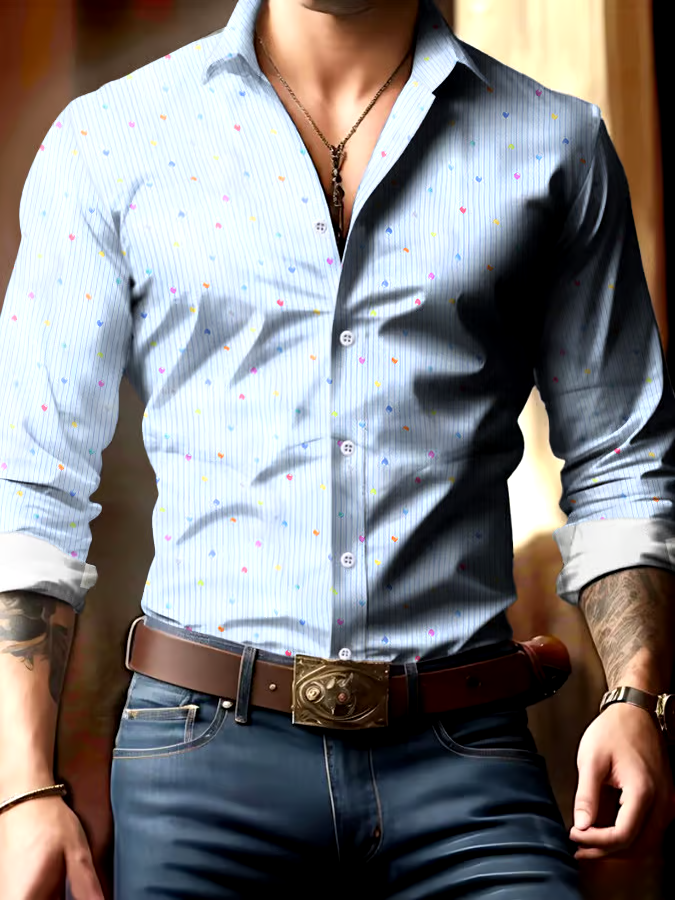 Men's Business Style Simple Shirt