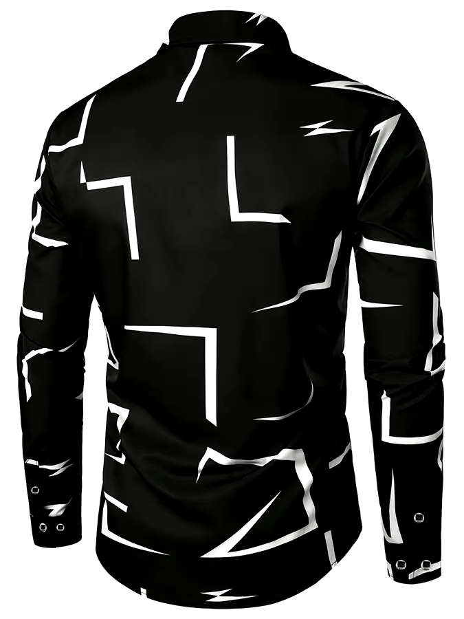 Men's Geometric Business Casual Shirt