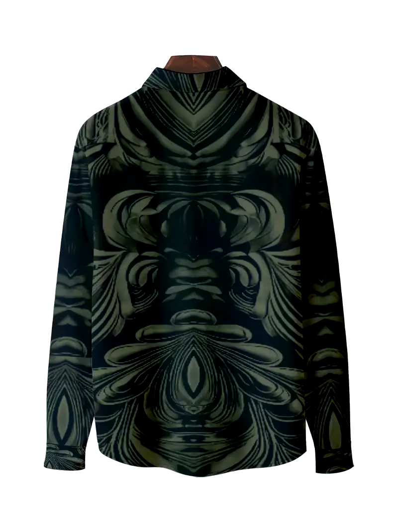 Men's Business Casual Striped Long Sleeve Shirt