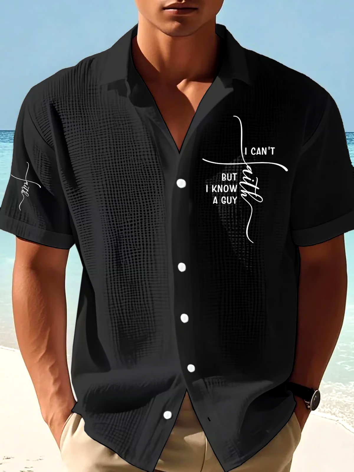 Men's Faith Print Waffle Shirt