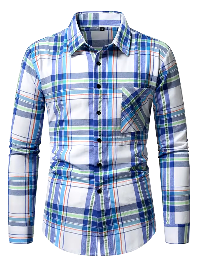 Men's Plaid Business Casual Shirt