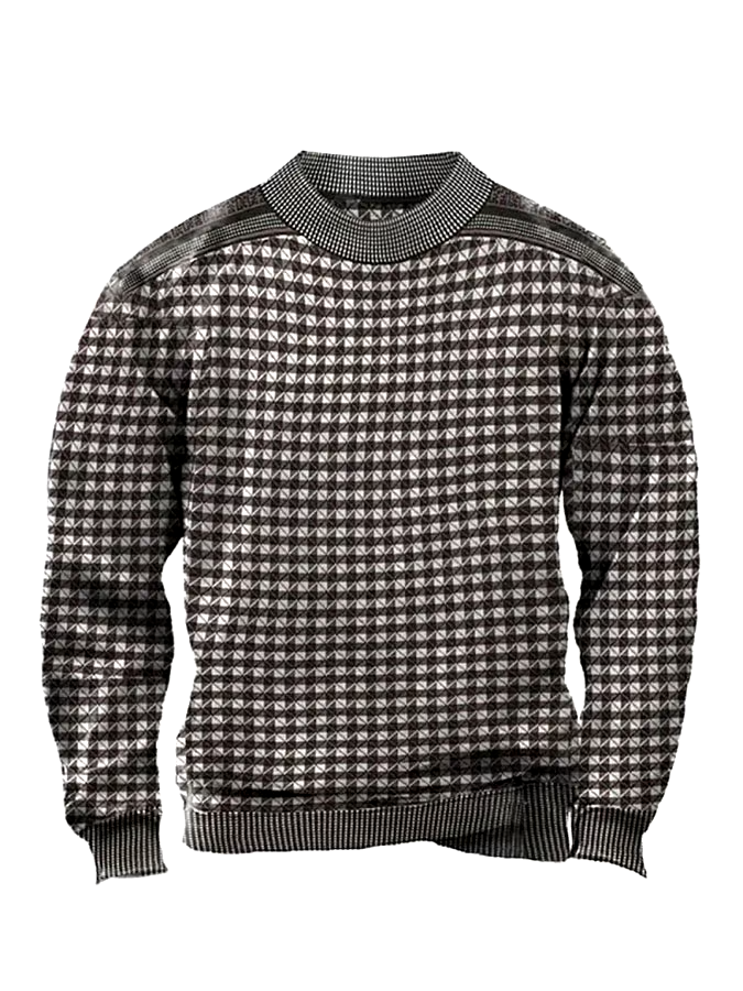 Men's Retro Geometric Crew Neck Casual Sweatshirt ​
