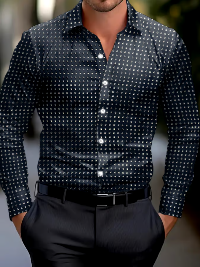 Men's Business Style Simple Shirt
