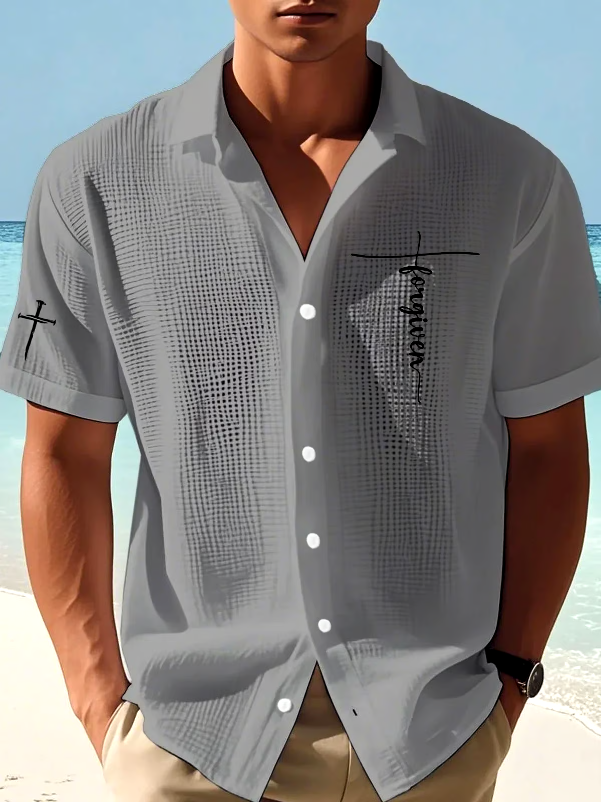 Men's Faith Print Waffle Shirt